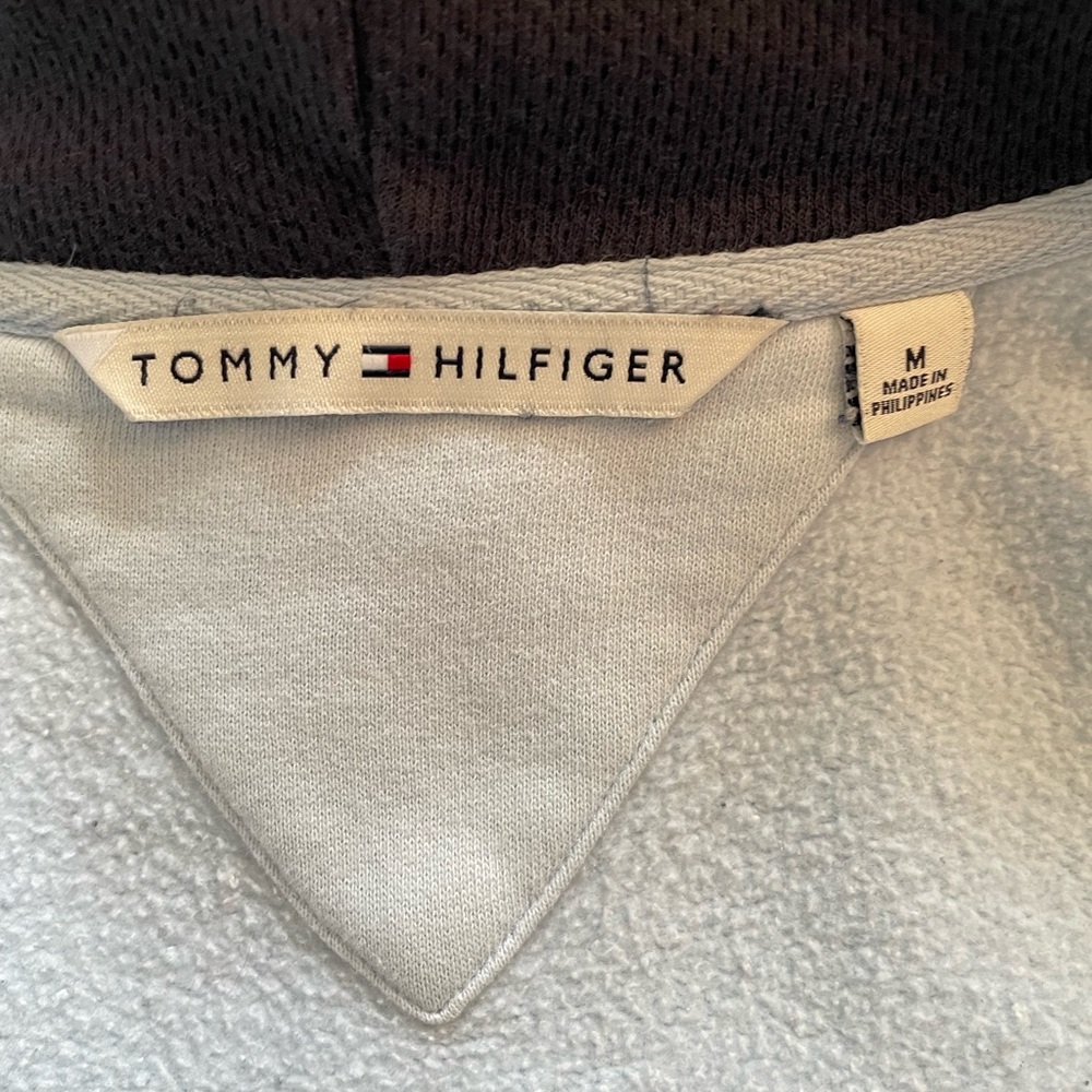 baby blue Tommy Hilfiger sweatshirt. Size: Medium. - Picture 3 of 5